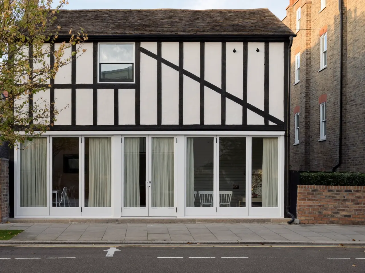 Period property with traditional sash windows in a conservation area