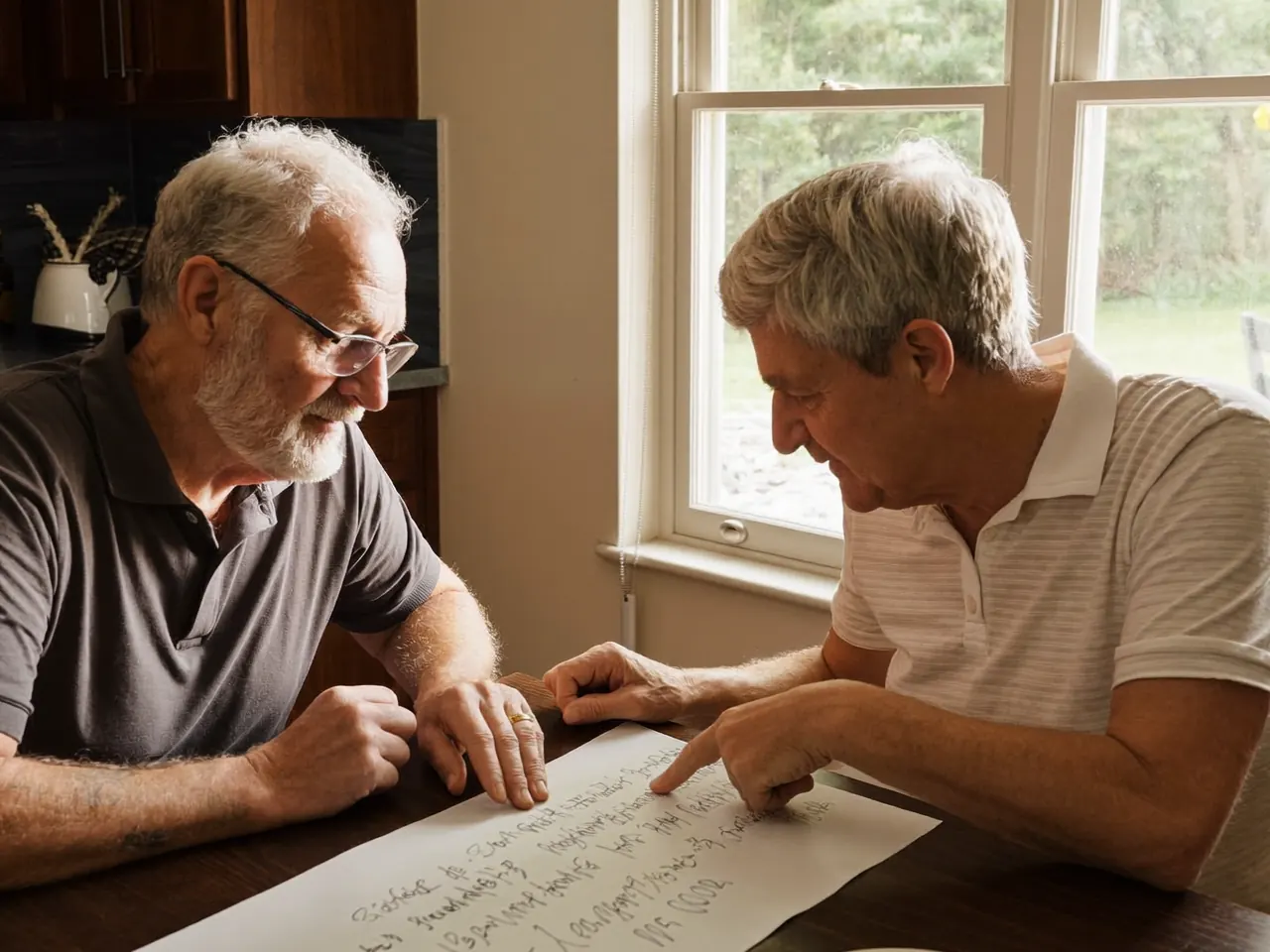 Homeowner signing a window installation contract
