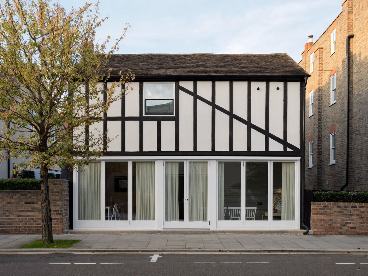 Traditional timber sash windows on a UK period property